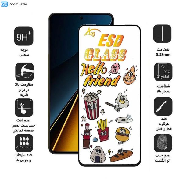 محافظ صفحه نمایش اپیکوی مدل ESD 2024 مناسب برای گوشی موبایل شیائومی Poco X6 Pro/ X6/ M6 Pro 4G