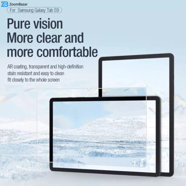 محافظ صفحه نمایش نیلکین مدل Pure AR Film مناسب برای تبلت سامسونگ Galaxy Tab S9 / S9 FE / S8 / S7