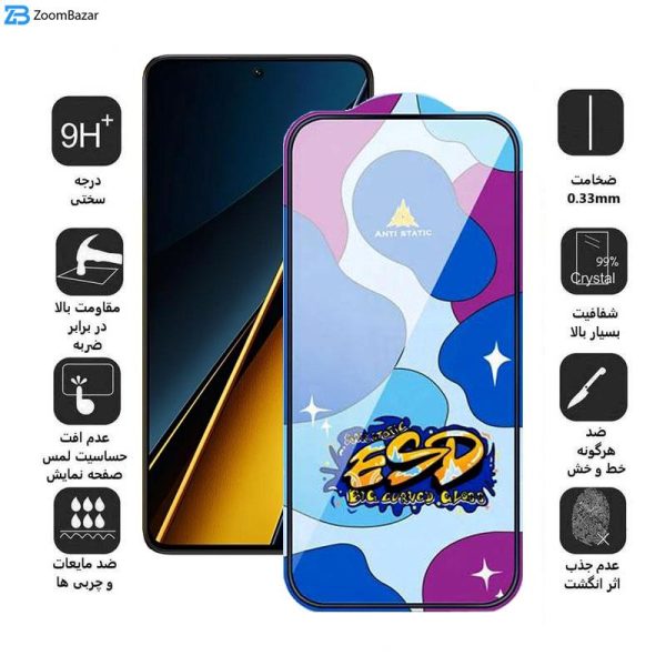 محافظ صفحه نمایش اپیکوی مدل Star ESD مناسب برای گوشی موبایل شیائومی Poco X6 Pro/ X6/ M6 Pro 4G