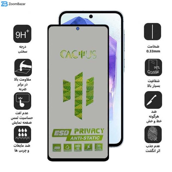 محافظ صفحه نمایش حریم شخصی اپیکوی مدل Cactus-ESD-Privacy مناسب برای گوشی موبایل سامسونگ Galaxy A55 / A35