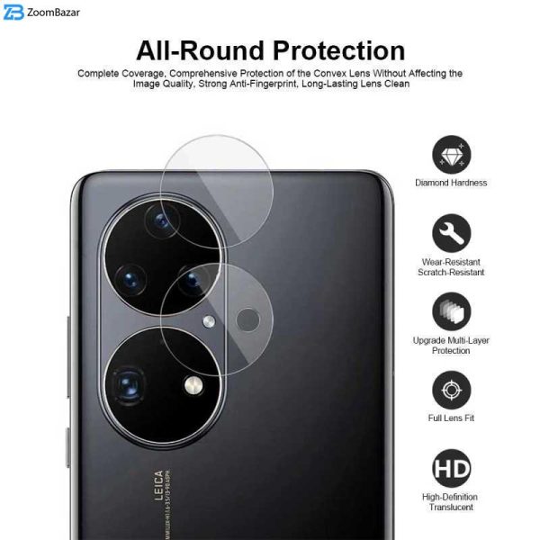 محافظ لنز دوربین اپیکوی مدل 3D-Clear مناسب برای گوشی موبایل هوآوی P50 Pro