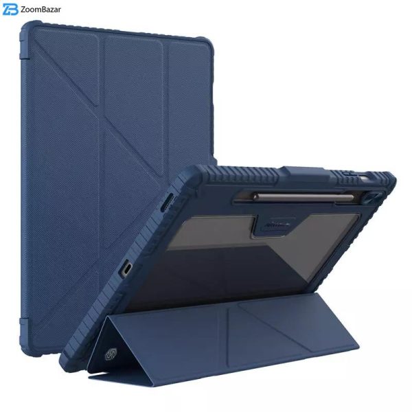 کیف کلاسوری نیلکین مدل Camshield Bumper Flip Folding مناسب برای تبلت سامسونگ Galaxy Tab S9 Fe Plus