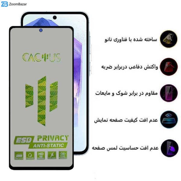 محافظ صفحه نمایش حریم شخصی اپیکوی مدل Cactus-ESD-Privacy مناسب برای گوشی موبایل سامسونگ Galaxy A55 / A35