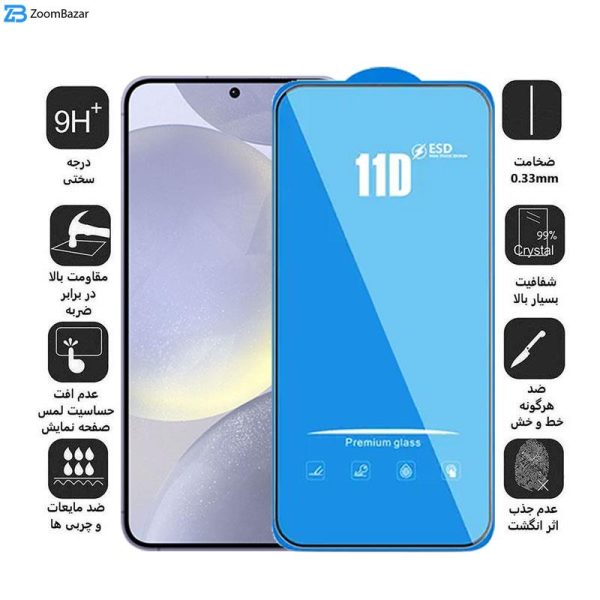 محافظ صفحه نمایش 11D اپیکوی مدل Blue ESD مناسب برای گوشی موبایل سامسونگ Galaxy S24 Plus