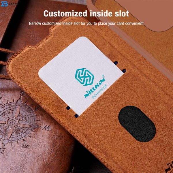 کیف کلاسوری نیلکین مدل Qin Pro Leather Case مناسب برای گوشی موبایل سامسونگ Galaxy A55 5G