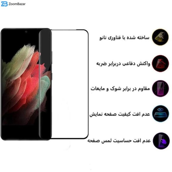 محافظ صفحه نمایش اپیکوی مدل Cactus FullGlass مناسب برای گوشی موبایل سامسونگ Galaxy S21 Ultra