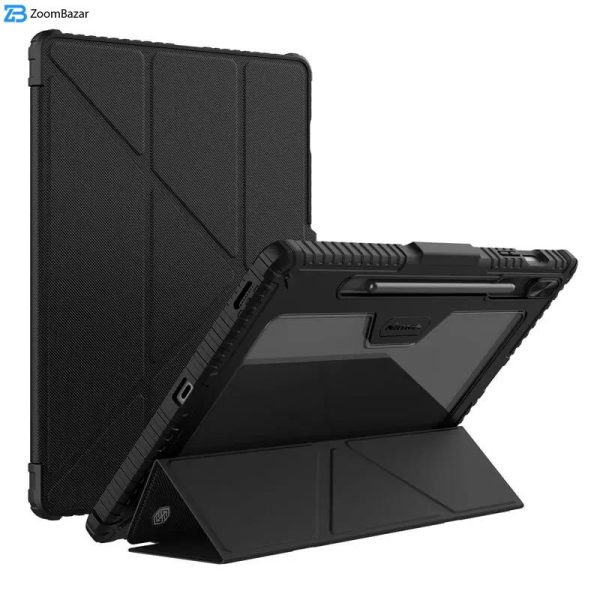 کیف کلاسوری نیلکین مدل Camshield Bumper Flip Folding مناسب برای تبلت سامسونگ Galaxy Tab S9 Fe Plus