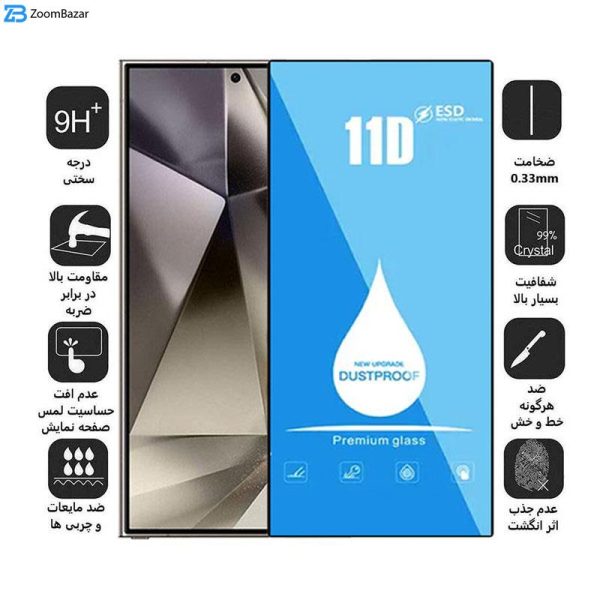 محافظ صفحه نمایش 11D اپیکوی مدل Blue ESD مناسب برای گوشی موبایل سامسونگ Galaxy S24 Ultra