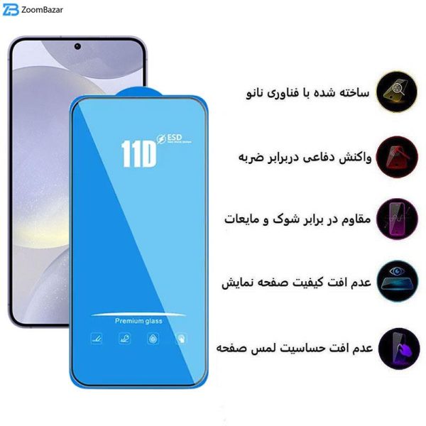 محافظ صفحه نمایش 11D اپیکوی مدل Blue ESD مناسب برای گوشی موبایل سامسونگ Galaxy S24 Plus