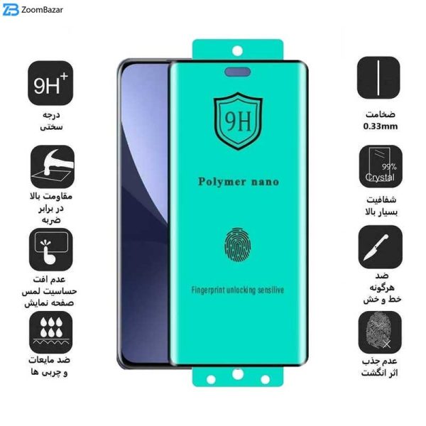 محافظ صفحه نمایش اپیکوی مدل Polymer Nano مناسب برای گوشی موبایل شیائومی Mi 12 / 12X / 12S