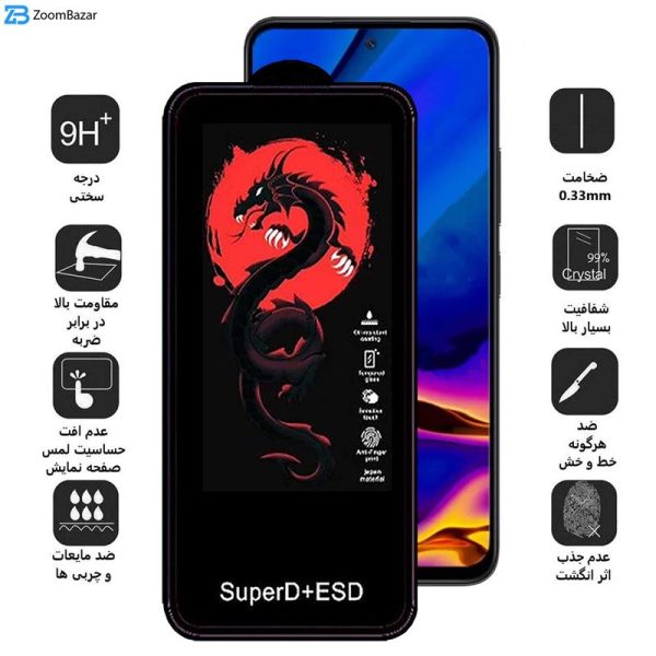 محافظ صفحه نمایش اپیکوی مدل Dragon ESD مناسب برای گوشی موبایل شیائومی Poco M6 Pro 5G / Redmi 12 / Note 12R