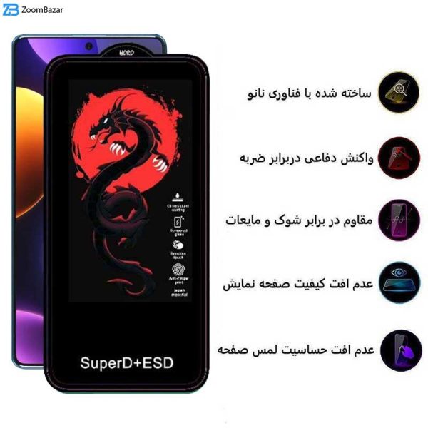 محافظ صفحه نمایش اپیکوی مدل Dragon ESD مناسب برای گوشی موبایل شیائومی Redmi Note 12 Turbo/ Note 12 Pro 5G/ Note 12 Explorer/ Note 12 Discovery/ Note 12 Pro Speed