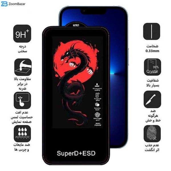 محافظ صفحه نمایش اپیکوی مدل Dragon ESD مناسب برای گوشی موبایل اپل iPhone 13 Pro Max / 14 Plus