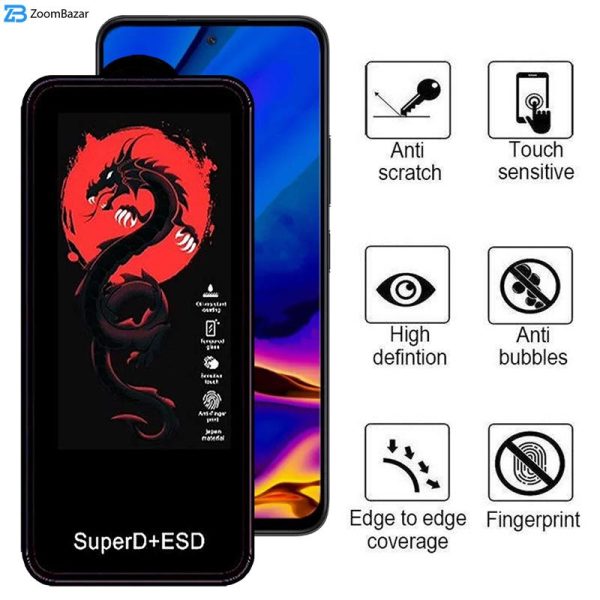 محافظ صفحه نمایش اپیکوی مدل Dragon ESD مناسب برای گوشی موبایل شیائومی Poco M6 Pro 5G / Redmi 12 / Note 12R