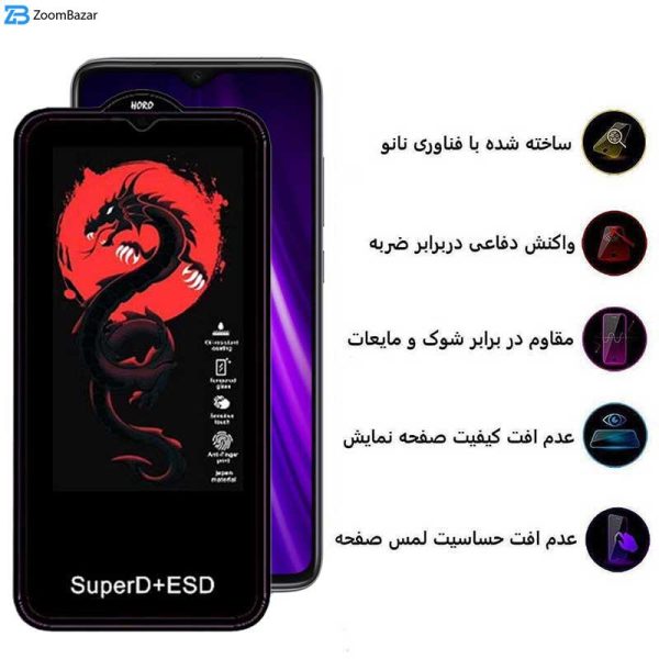 محافظ صفحه نمایش اپیکوی مدل Dragon ESD مناسب برای گوشی موبایل شیائومی Redmi Note 9 4G/Note 8 Pro/9 Prime 4G/9/9 Power 4G/10A