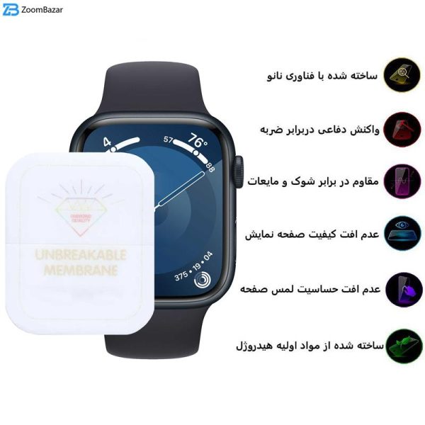 محافظ صفحه نمایش بوف مدل Hydrogel-G مناسب برای اپل واچ 45 میلی متری سری 9 / 8 / 7