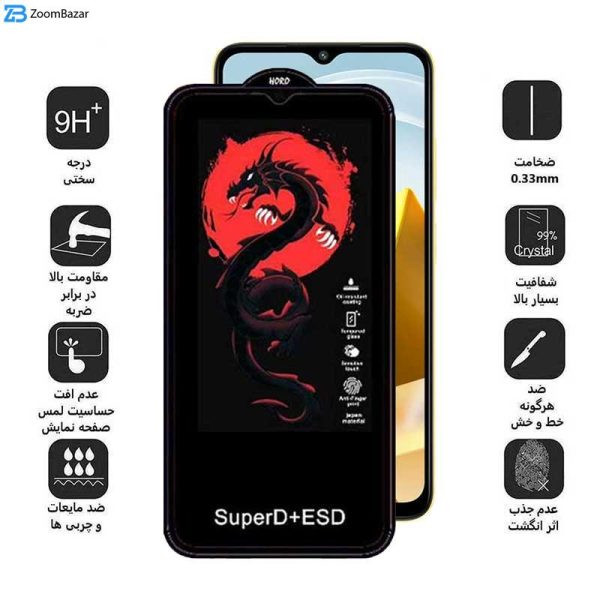 محافظ صفحه نمایش اپیکوی مدل Dragon ESD مناسب برای گوشی موبایل شیائومی Poco M5 4G India /M5 4G/Poco M4 5G India /M4 5G/Redmi 11 Prime 4G/5G/Note 11R 5G/10 5G