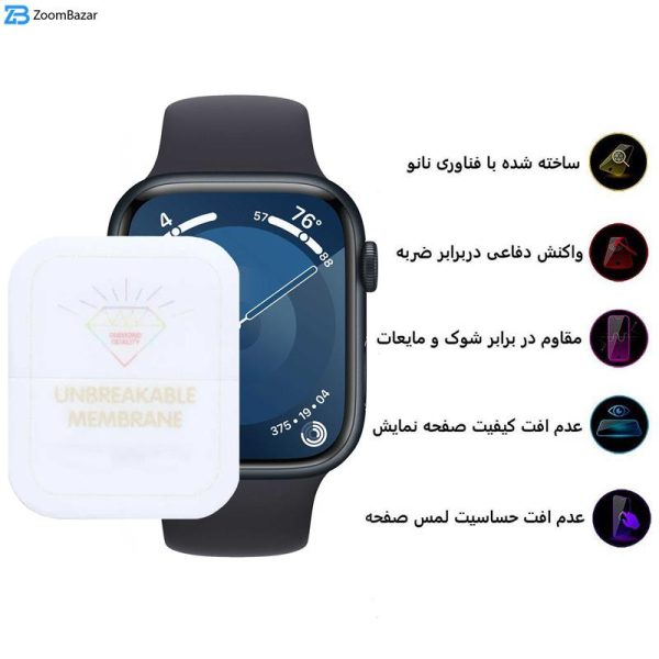 محافظ صفحه نمایش بوف مدل Hydrogel-G مناسب برای اپل واچ 45 میلی متری سری 9 / 8 / 7