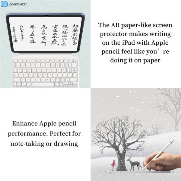 محافظ صفحه نمایش مات اپیکوی مدل Xundd AG Paper-Like مناسب برای تبلت اپل iPad 10/ iPad 10.9 2022