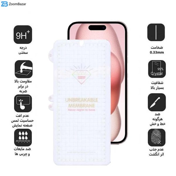 محافظ صفحه نمایش اپیکوی مدل Hydrogel مناسب برای گوشی موبایل اپل iPhone 15