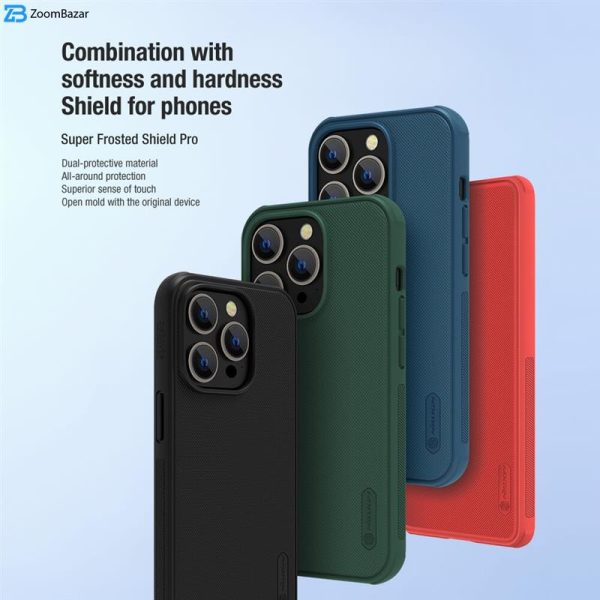 کاور نیلکین مدل Super Frosted Shield Pro مناسب برای گوشی موبایل اپل iPhone 14 Pro / 13 Pro