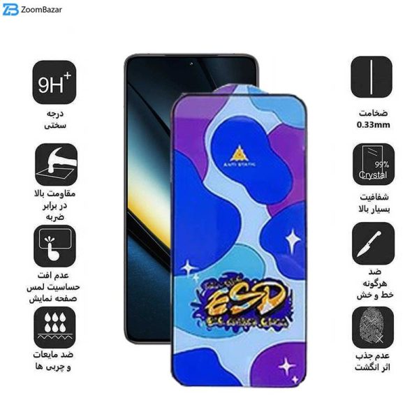 محافظ صفحه نمایش اپیکوی مدل Star ESD مناسب برای گوشی موبایل شیائومی Poco F6 Pro/ Poco F6/ Redmi Turbo 3