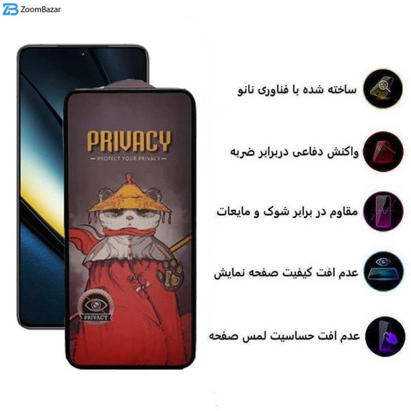 محافظ صفحه نمایش اپیکوی مدل Airbag Privacy مناسب برای گوشی موبایل شیائومی Poco F6 Pro/ Poco F6/ Redmi Turbo 3