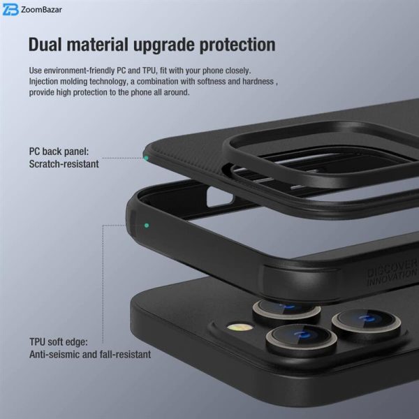 کاور نیلکین مدل Super Frosted Shield Pro مناسب برای گوشی موبایل اپل iPhone 14 Pro / 13 Pro