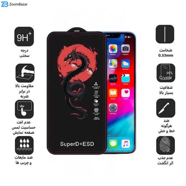 محافظ صفحه نمایش اپیکوی مدل Dragon ESD مناسب برای گوشی موبایل اپل iPhone Xs Max /11 Pro Max