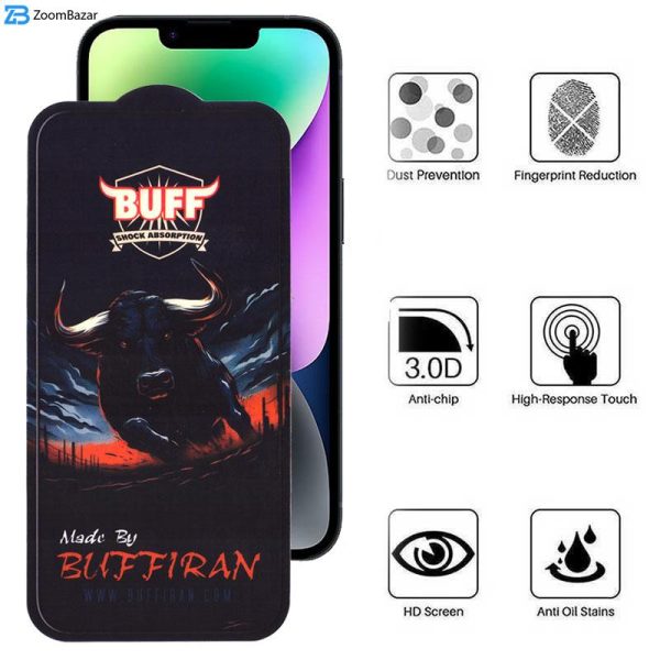 محافظ صفحه نمایش بوف مدل BullRun Crystal Pro مناسب برای گوشی موبایل اپل iPhone 13/13 Pro/14