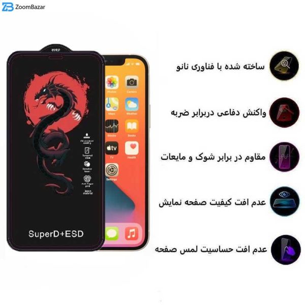 محافظ صفحه نمایش اپیکوی مدل Dragon ESD مناسب برای گوشی موبایل اپل iPhone 12 /12 Pro