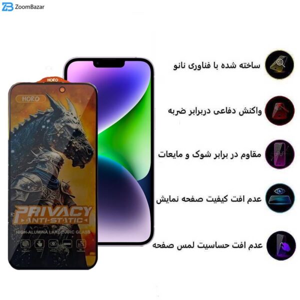 محافظ صفحه نمایش حریم شخصی اپیکوی مدل Knight Privacy مناسب برای گوشی موبایل اپل iPhone 13 Pro Max/ 14 Plus