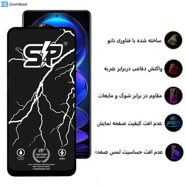 محافظ صفحه نمایش اپیکوی مدل SP Factory مناسب برای گوشی موبایل شیائومی Redmi Note 12 Pro Plus / Note 12 Pro 5G/4G / Note 12 5G/4G / Note 12 (China)