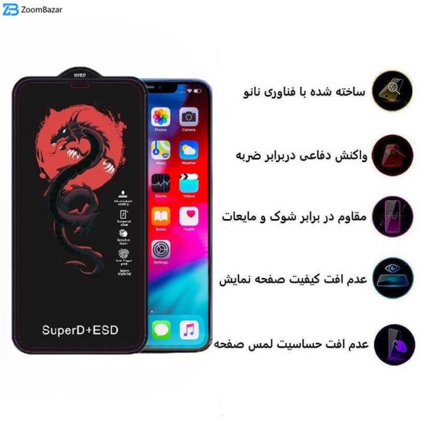 محافظ صفحه نمایش اپیکوی مدل Dragon ESD مناسب برای گوشی موبایل اپل iPhone Xs Max /11 Pro Max