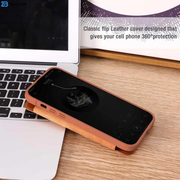 کیف کلاسوری نیلکین مدل Qin Pro Leather مناسب برای گوشی موبایل اپل iPhone 15