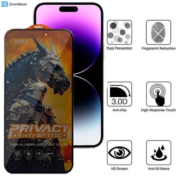 محافظ صفحه نمایش حریم شخصی اپیکوی مدل Knight Privacy مناسب برای گوشی موبایل اپل iPhone 14 Pro Max