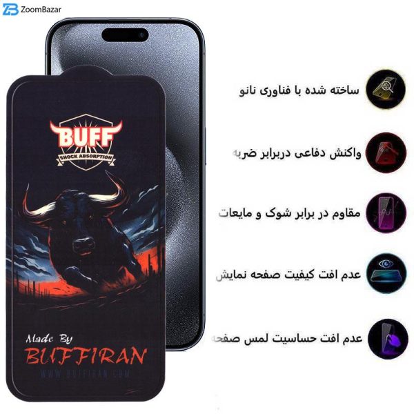 محافظ صفحه نمایش بوف مدل BullRun Crystal Pro-G مناسب برای گوشی موبایل اپل iPhone 15 Pro