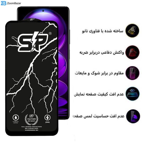 محافظ صفحه نمایش اپیکوی مدل SP Factory مناسب برای گوشی موبایل شیائومی Xiaomi Redmi Note 12 Explorer/Note 12 Discovery/Note 12 Pro Speed/Note 12R Pro/Note 12 Turbo