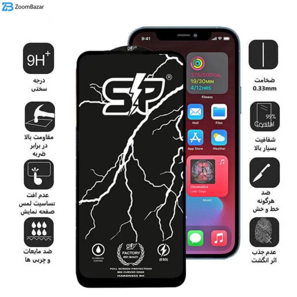 محافظ صفحه نمایش اپیکوی مدل SP Factory مناسب برای گوشی موبایل اپل iPhone 12 pro Max