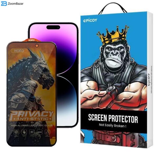 محافظ صفحه نمایش حریم شخصی اپیکوی مدل Knight Privacy مناسب برای گوشی موبایل اپل iPhone 14 Pro Max