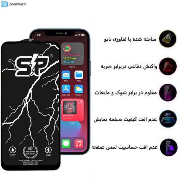 محافظ صفحه نمایش اپیکوی مدل SP Factory مناسب برای گوشی موبایل اپل iPhone 12 pro Max