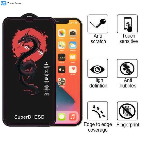 محافظ صفحه نمایش اپیکوی مدل Dragon ESD مناسب برای گوشی موبایل اپل iPhone 12 /12 Pro