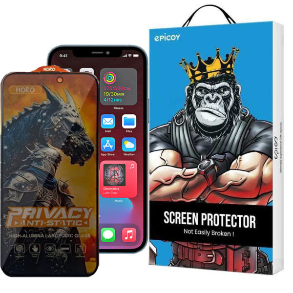 محافظ صفحه نمایش حریم شخصی اپیکوی مدل Knight Privacy مناسب برای گوشی موبایل اپل iPhone 12 Pro Max