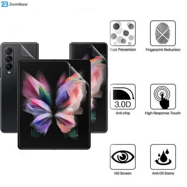 محافظ صفحه نمایش اپیکوی مدل Full Body 360 مناسب برای گوشی موبایل سامسونگ Galaxy Z Fold 5 به همراه محافظ پشت گوشی