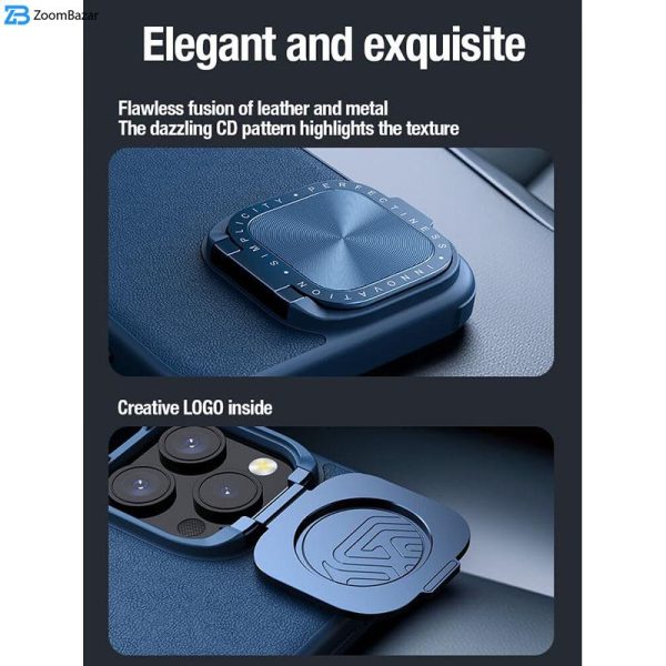 کاور نیلکین مدل Camshield Prop Leather مناسب برای گوشی موبایل اپل iPhone 15 Pro