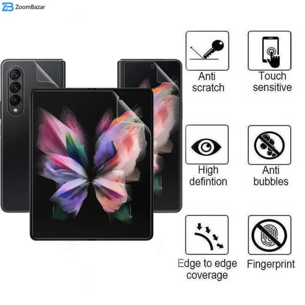 محافظ صفحه نمایش اپیکوی مدل Full Body 360 مناسب برای گوشی موبایل سامسونگ Galaxy Z Fold 5 به همراه محافظ پشت گوشی