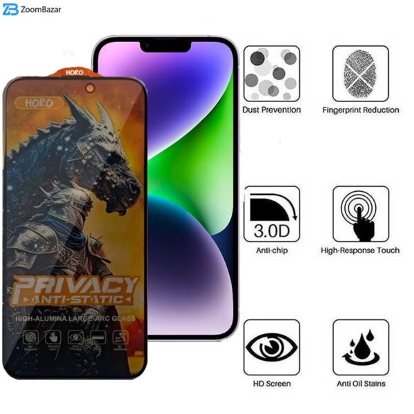 محافظ صفحه نمایش حریم شخصی اپیکوی مدل Knight Privacy مناسب برای گوشی موبایل اپل iPhone 13 Pro Max/ 14 Plus