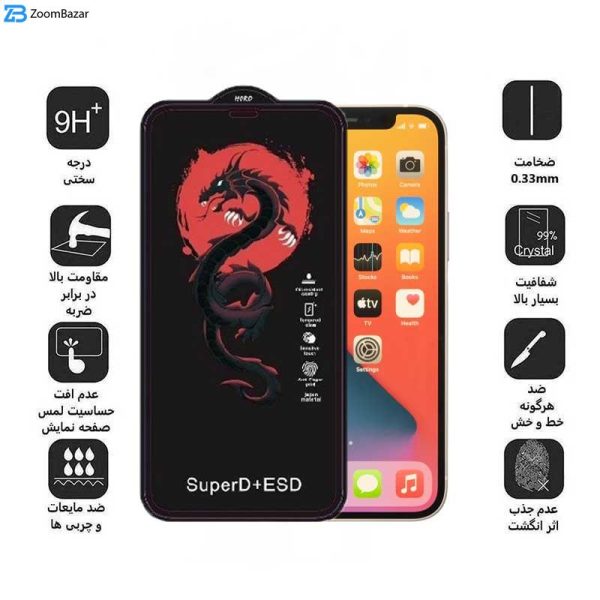 محافظ صفحه نمایش اپیکوی مدل Dragon ESD مناسب برای گوشی موبایل اپل iPhone 12 /12 Pro