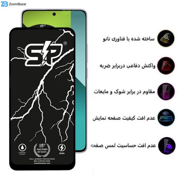 محافظ صفحه نمایش اپیکوی مدل SP Factory مناسب برای گوشی موبایل شیائومی Redmi Note 13 Pro 4G/5G / Note 13 4G/5G / Note 13R Pro