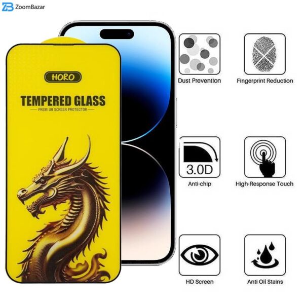 محافظ صفحه نمایش اپیکوی مدل Golden Dragon مناسب برای گوشی موبایل اپل iPhone 14 Pro